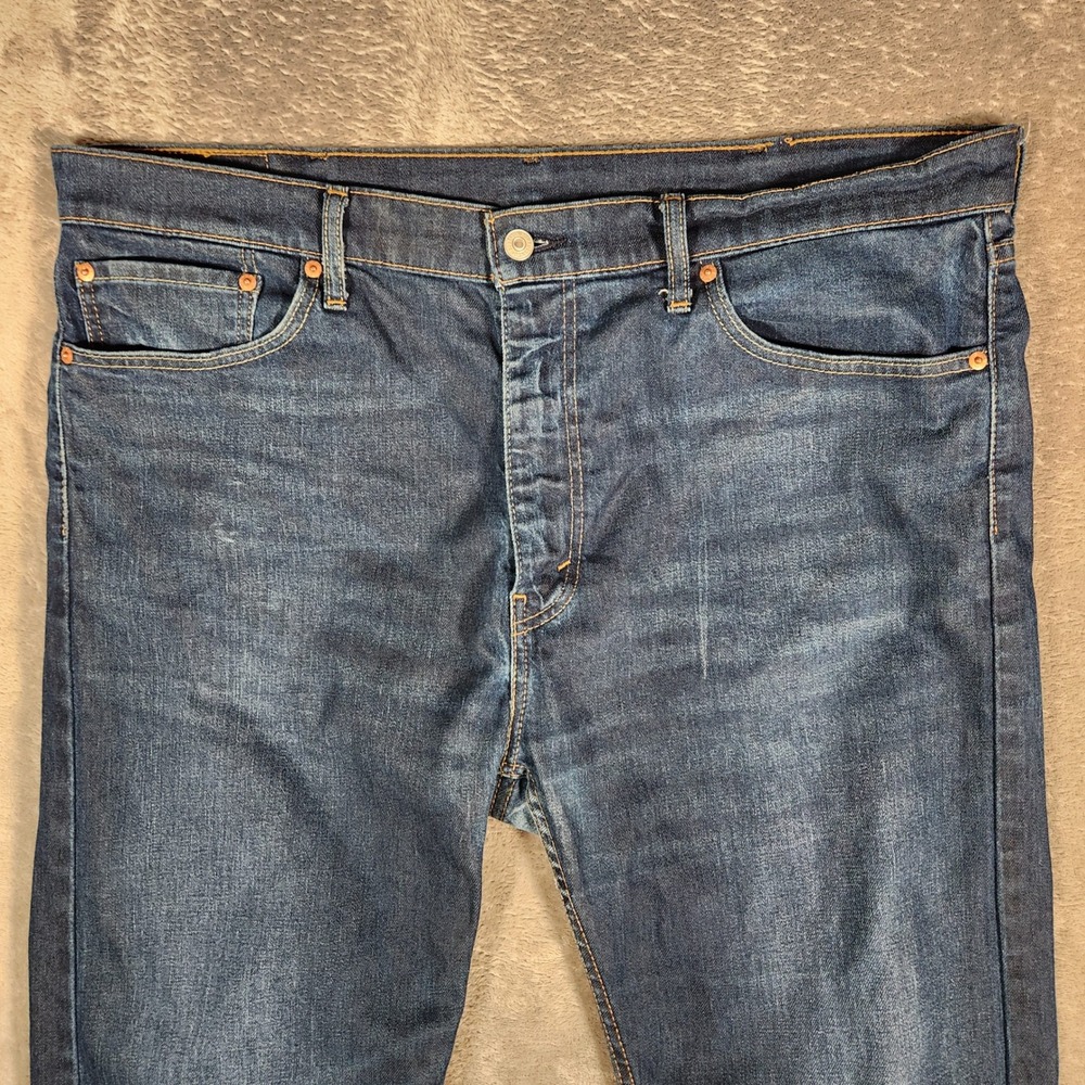 Levi's 505 Jeans Men's 40X30 Blue Dark Wash Straight Fit‎ Classic Denim - Picture 5 of 12